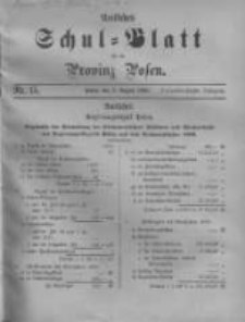 Amtliches Schul-Blatt für die Provinz Posen 1900.08.05 Jg.33 Nr15