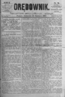 Orędownik: pismo poświęcone sprawom politycznym i spółecznym. 1880.06.24 R.10 nr75