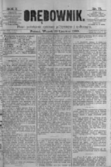 Orędownik: pismo poświęcone sprawom politycznym i spółecznym. 1880.06.29 R.10 nr77