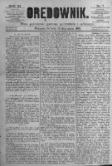 Orędownik: pismo poświęcone sprawom politycznym i spółecznym. 1881.01.15 R.11 nr7