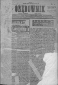 Orędownik: najstarsze ludowe pismo narodowe i katolickie w Wielkopolsce 1911.01.01 R.41 Nr1