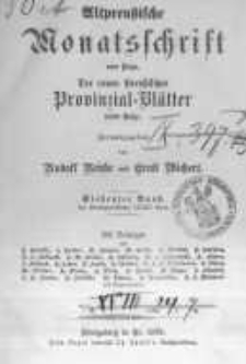 Altpreussische Monatsschrift, Der Neuen Preussischen Provinzial-Bl&auml;tter. 1870 Bd.7