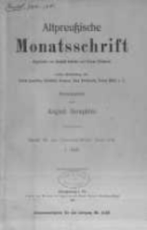 Altpreussische Monatsschrift, Der Neuen Preussischen Provinzial-Blätter. 1911 Bd.48 heft 1