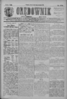 Orędownik: najstarsze ludowe pismo narodowe i katolickie w Wielkopolsce 1911.08.08 R.41 Nr179