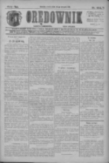 Orędownik: najstarsze ludowe pismo narodowe i katolickie w Wielkopolsce 1911.08.26 R.41 Nr194