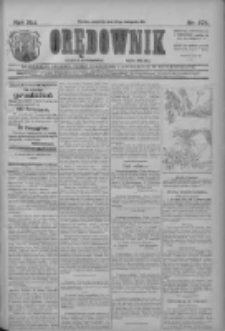 Orędownik: najstarsze ludowe pismo narodowe i katolickie w Wielkopolsce 1911.11.30 R.41 Nr273
