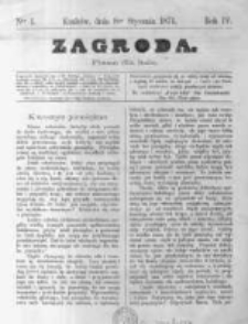 Zagroda: pismo dla ludu. 1874.01.08 R.4 nr1