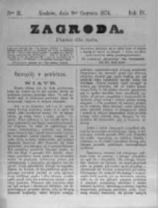 Zagroda: pismo dla ludu. 1874.06.08 R.4 nr11