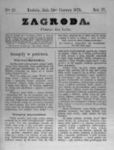 Zagroda: pismo dla ludu. 1874.06.24 R.4 nr12