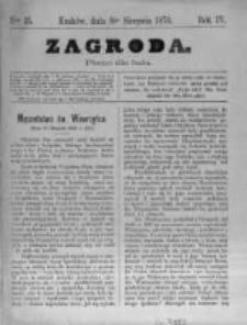 Zagroda: pismo dla ludu. 1874.08.08 R.4 nr15