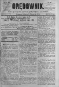 Orędownik: pismo poświęcone sprawom politycznym i spółecznym. 1881.06.04 R.11 nr67