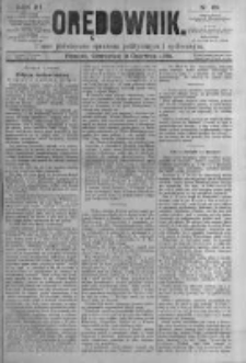 Orędownik: pismo poświęcone sprawom politycznym i spółecznym. 1881.06.09 R.11 nr69