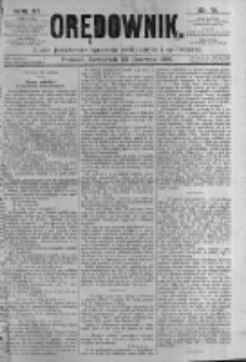 Orędownik: pismo poświęcone sprawom politycznym i spółecznym. 1881.06.23 R.11 nr75