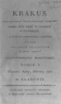 Krakus: towarzysz liberalny Pszczółki Krakowskiej od roku 1822. Pismo pięć razy w tydzień wychodzące, poświęcone narodowości i polityce tudzież dziennym zdarzeniom w kraju i stolicy Rzeczypospolitej Krakowskiej. 1822.01.01 Nr1