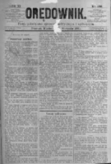 Orędownik: pismo poświęcone sprawom politycznym i spółecznym. 1881.08.21 R.11 nr102