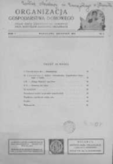 Organizacja Gospodarstwa Domowego: organ Sekcji Gospodarstwa Domowego przy Instytucie Naukowej Organizacji. 1927 R.1 nr5