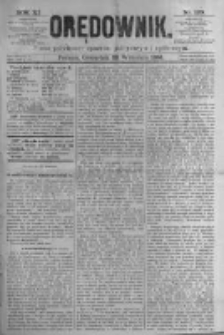 Orędownik: pismo poświęcone sprawom politycznym i spółecznym. 1881.09.22 R.11 nr120