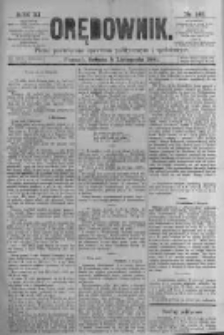 Orędownik: pismo poświęcone sprawom politycznym i spółecznym. 1881.11.05 R.11 nr145
