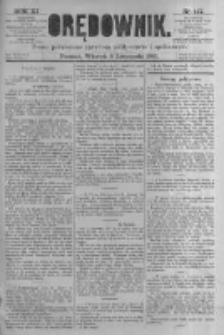 Orędownik: pismo poświęcone sprawom politycznym i spółecznym. 1881.11.08 R.11 nr147