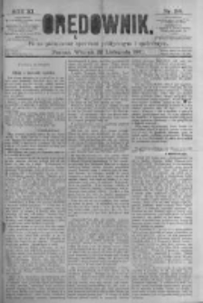 Orędownik: pismo poświęcone sprawom politycznym i spółecznym. 1881.11.22 R.11 nr155