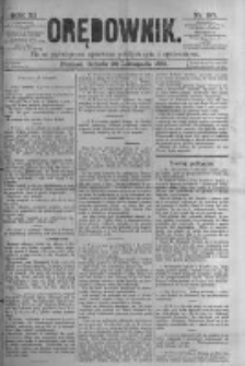 Orędownik: pismo poświęcone sprawom politycznym i spółecznym. 1881.11.26 R.11 nr157