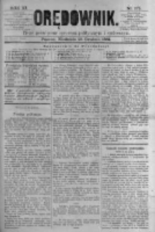 Orędownik: pismo poświęcone sprawom politycznym i spółecznym. 1881.12.25 R.11 nr174