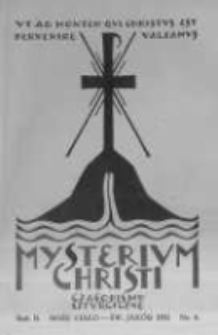 Mysterium Christi: czasopismo liturgiczne. 1931 R.2 nr6