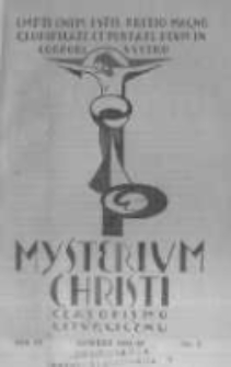 Mysterium Christi: czasopismo liturgiczne. 1931/2 R.3 nr1