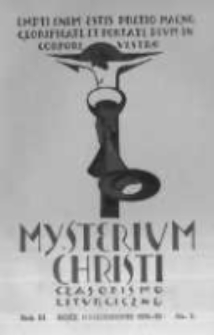 Mysterium Christi: czasopismo liturgiczne. 1931/2 R.3 nr2