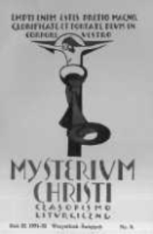 Mysterium Christi: czasopismo liturgiczne. 1931/2 R.3 nr8