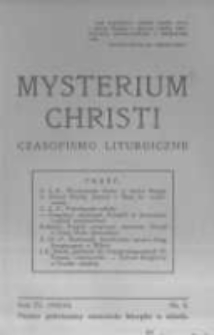 Mysterium Christi: czasopismo liturgiczne. 1932/3 R.4 nr8