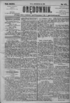 Orędownik: pismo dla spraw politycznych i społecznych 1905.07.29 R.35 Nr171