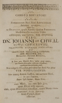 Sympathiae et memoriae Chwalkovio-Bergianae sacrum