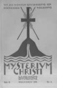Mysterium Christi: czasopismo liturgiczne. 1931 R.2 nr4