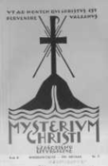 Mysterium Christi: czasopismo liturgiczne. 1931 R.2 nr7
