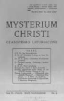 Mysterium Christi: czasopismo liturgiczne. 1932/3 R.4 nr2