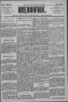 Orędownik: pismo dla spraw politycznych i społecznych 1909.01.28 R.39 Nr22