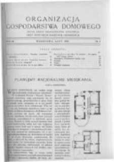 Organizacja Gospodarstwa Domowego: organ Sekcji Gospodarstwa Domowego przy Instytucie Naukowej Organizacji. 1929 R.3 nr2