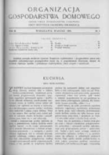 Organizacja Gospodarstwa Domowego: organ Sekcji Gospodarstwa Domowego przy Instytucie Naukowej Organizacji. 1929 R.3 nr3