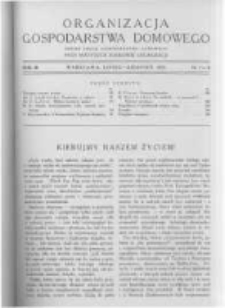 Organizacja Gospodarstwa Domowego: organ Sekcji Gospodarstwa Domowego przy Instytucie Naukowej Organizacji. 1929 R.3 nr7-8