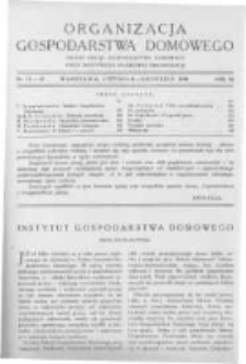 Organizacja Gospodarstwa Domowego: organ Sekcji Gospodarstwa Domowego przy Instytucie Naukowej Organizacji. 1929 R.3 nr11-12