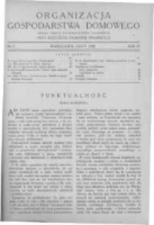 Organizacja Gospodarstwa Domowego: organ Sekcji Gospodarstwa Domowego przy Instytucie Naukowej Organizacji. 1930 R.4 nr2