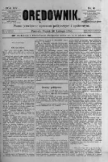 Orędownik: pismo poświęcone sprawom politycznym i spółecznym 1885.02.20 R.15 Nr41