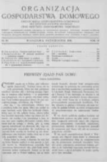 Organizacja Gospodarstwa Domowego: organ Sekcji Gospodarstwa Domowego przy Instytucie Naukowej Organizacji oraz Instytutu Gospodarstwa Domowego. 1930 R.4 nr10