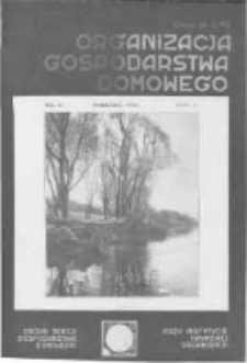 Organizacja Gospodarstwa Domowego: organ Sekcji Gospodarstwa Domowego przy Instytucie Naukowej Organizacji oraz Instytutu Gospodarstwa Domowego. 1931 R.5 nr3