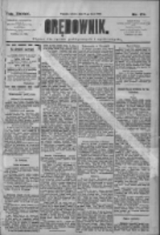 Orędownik: pismo dla spraw politycznych i społecznych 1909.07.31 R.39 Nr172