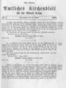 Amtliches Kirchenblatt f&uuml;r die Di&ouml;cese Culm. 1868.04.25 no.5