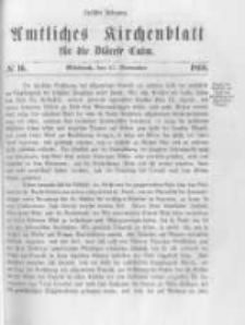 Amtliches Kirchenblatt für die Diöcese Culm. 1869.11.17 no.16