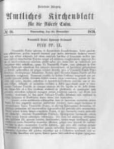 Amtliches Kirchenblatt f&uuml;r die Di&ouml;cese Culm. 1870.11.24 no.14