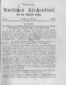 Amtliches Kirchenblatt f&uuml;r die Di&ouml;cese Culm. 1887.07.26 no.5